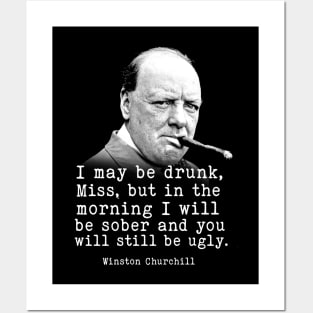 Winston Churchill Funny Joke | WW2 Quote Posters and Art